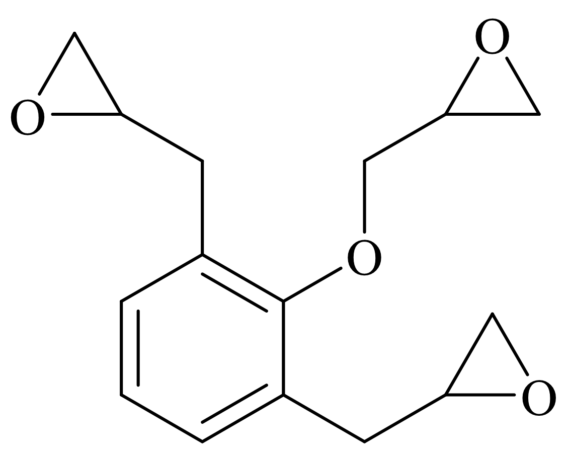 YW-603 · 2,6-ডিগ্লাইসিডিলফেনাইল গ্লাইসিডিল ইথার · সরবরাহকৃত পণ্য ব্রোশিওর থেকে কাঠামো