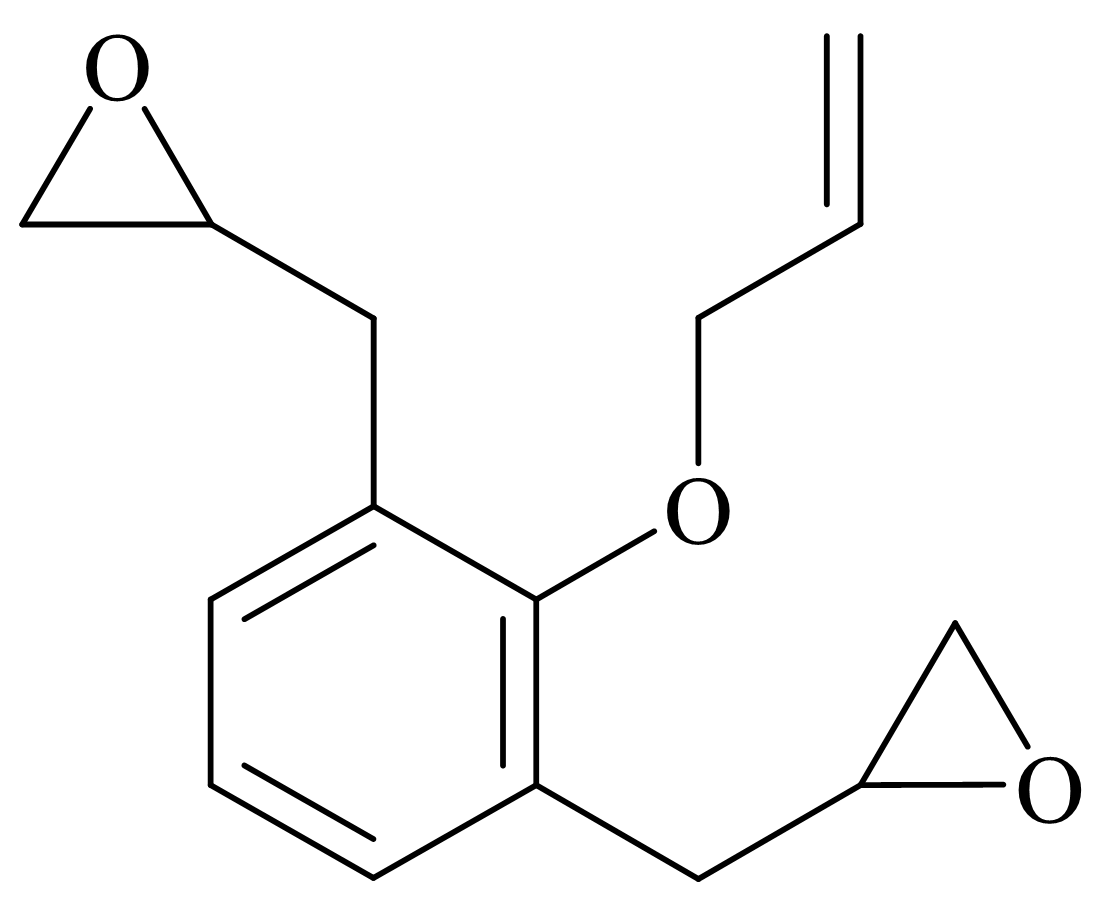 YW-612 · ডিগ্লাইসিডিলফেনাইল অ্যালিল ইথার · সরবরাহকৃত পণ্য ব্রোশিওর থেকে কাঠামো