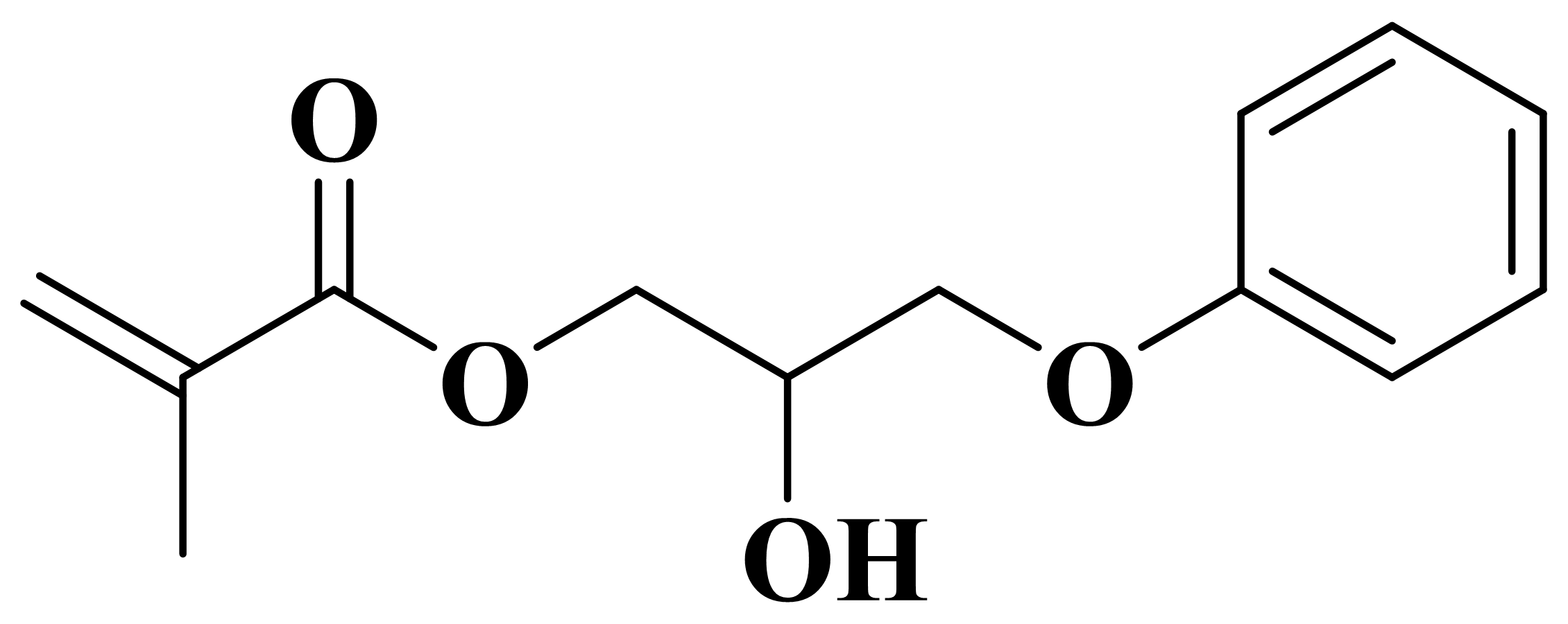 YW-801 · 2-হাইড্রোক্সি-3-ফেনোক্সিপ্রোপাইল মেথাক্রাইলেট · সরবরাহকৃত পণ্য ব্রোশিওর থেকে কাঠামো